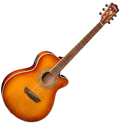 Washburn EA15ITB Festival Mini Jumbo A/E Guitar Ice Tea Burst Gloss