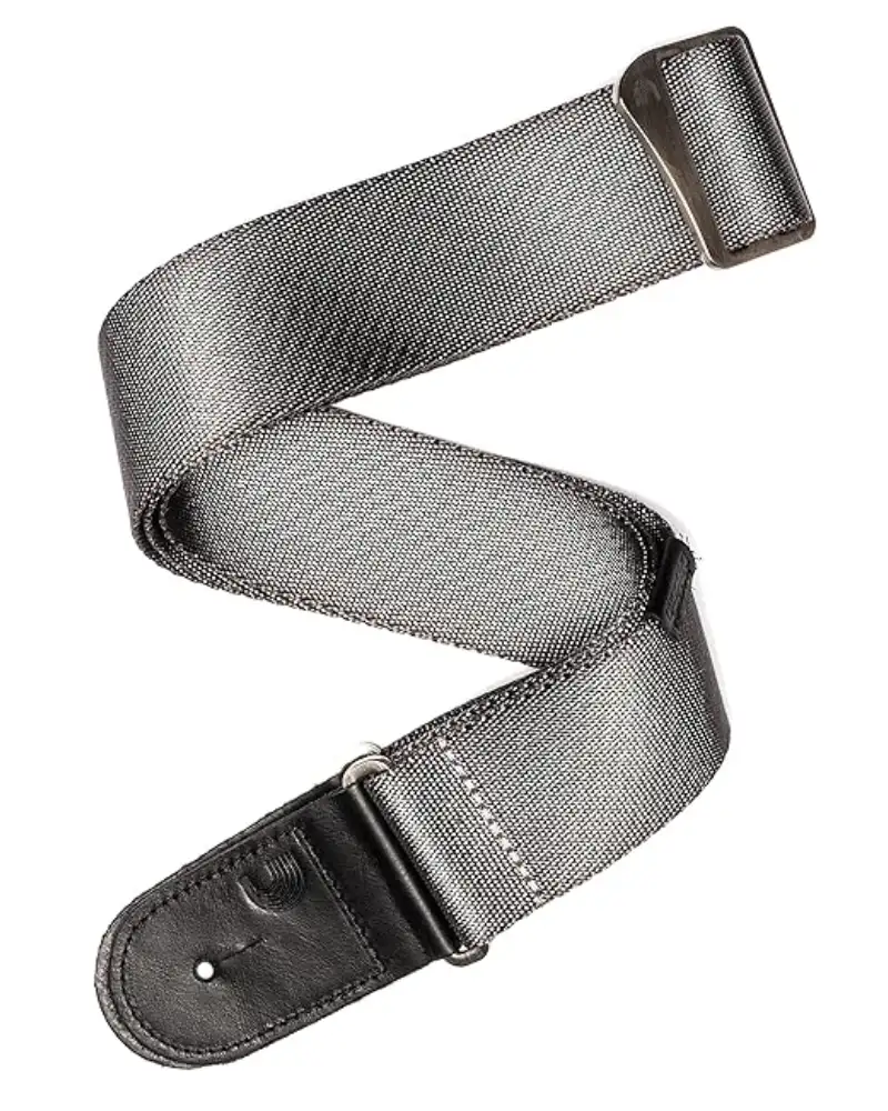 D'Addario 50PRW02 2" Premium Woven Guitar Strap Silver