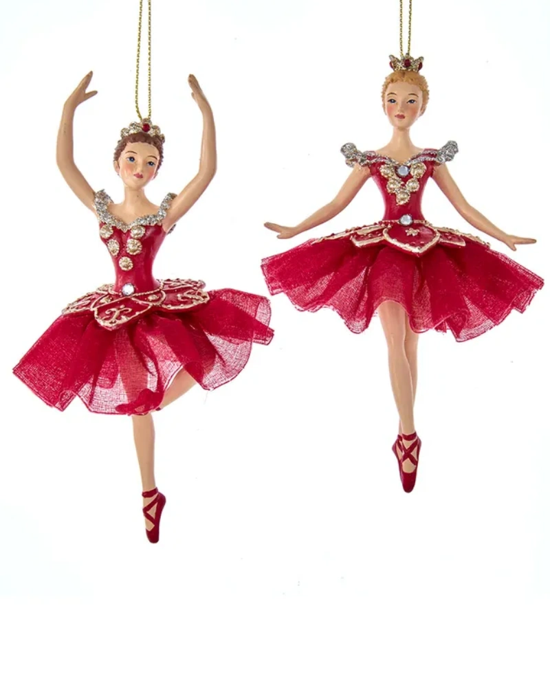 Kurt S. Adler E0735 Regal Red Ballerina Ornament