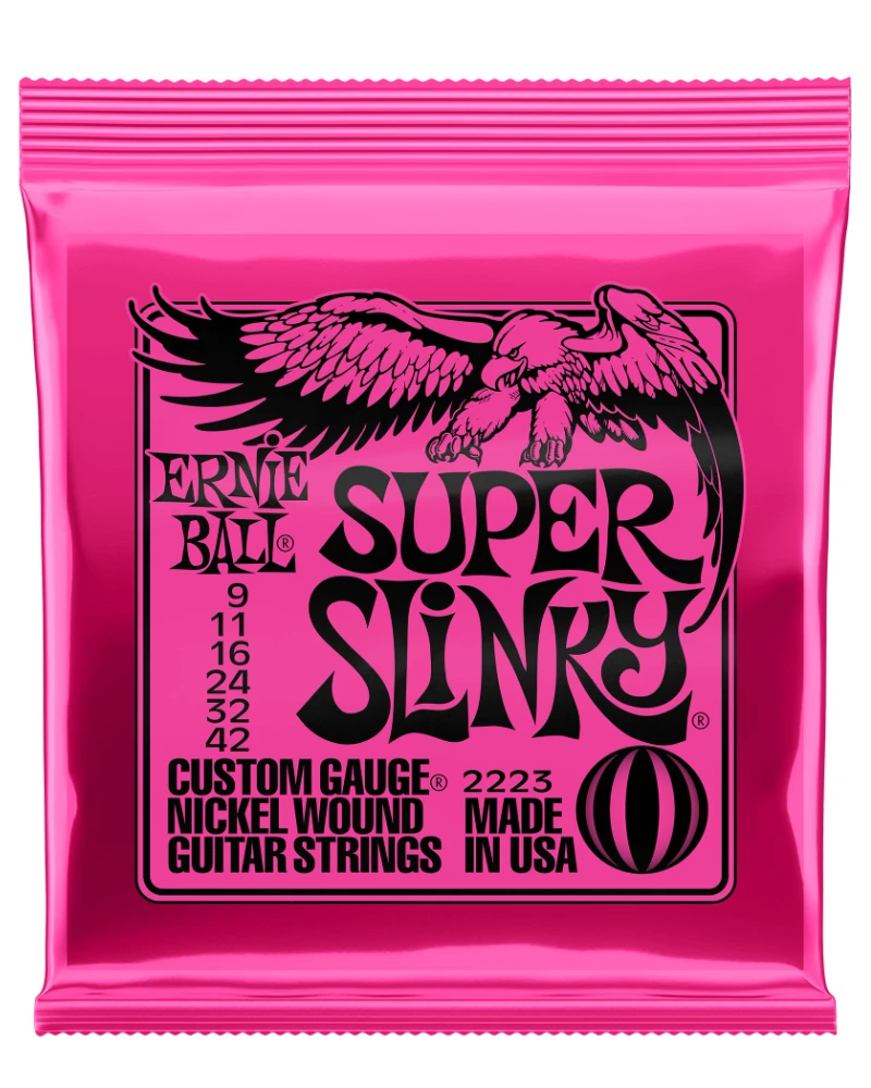 Ernie Ball Super Slinky Electric Guitar Strings (9-42)